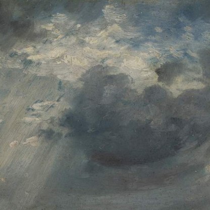sky study, with a shaft of sunlight by John Constable